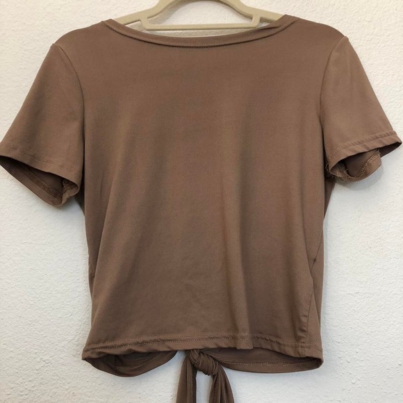Women's Forever21 Brown Blouse with Tie Front | Size Small - Picture 2 of 2